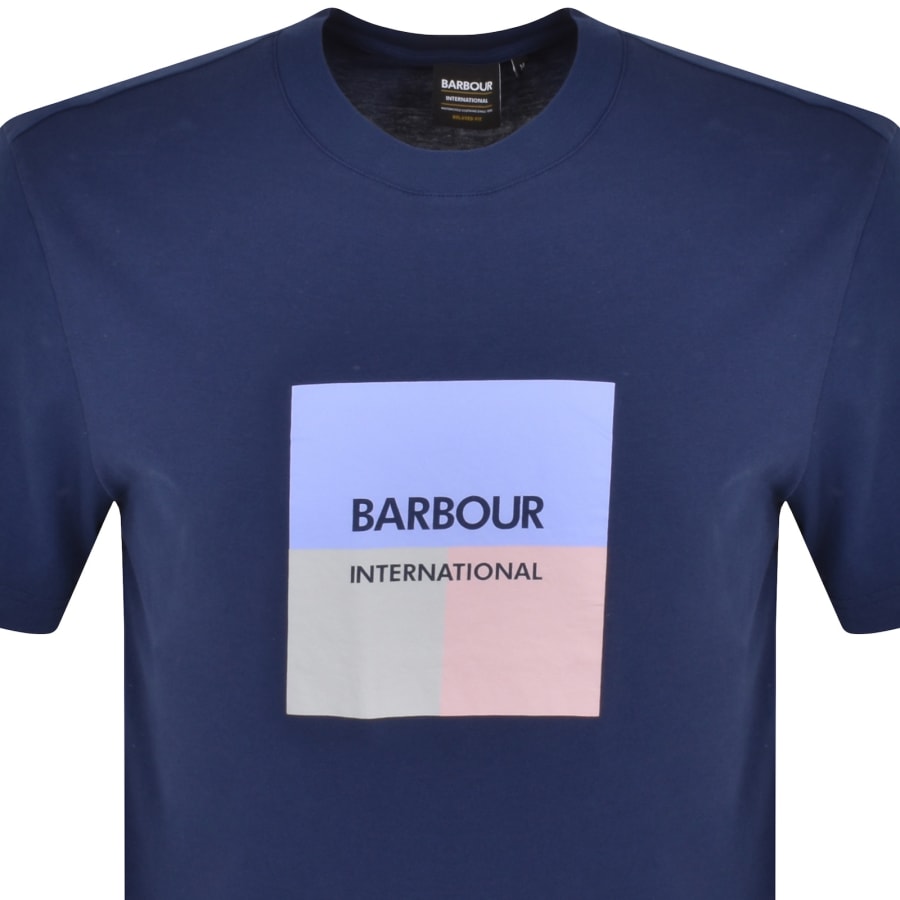 Barbour International Triptych T Shirt Navy